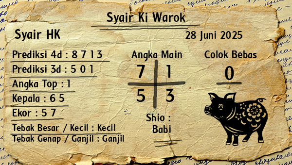 Syair Ki Warok - Syair HK