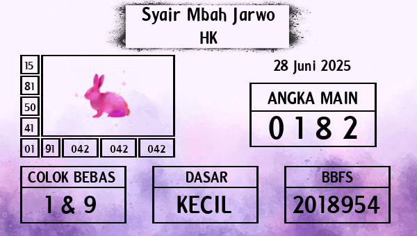Syair Mbah Jarwo - HK